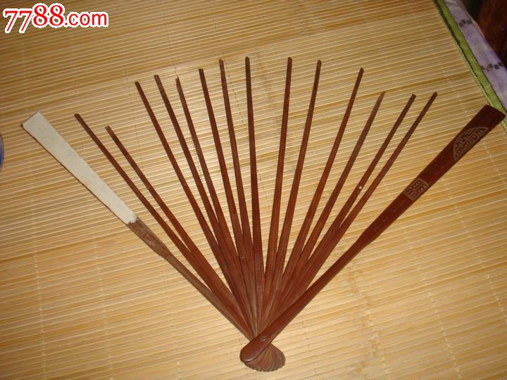 清末刻竹名家于子安刻金石文扇骨