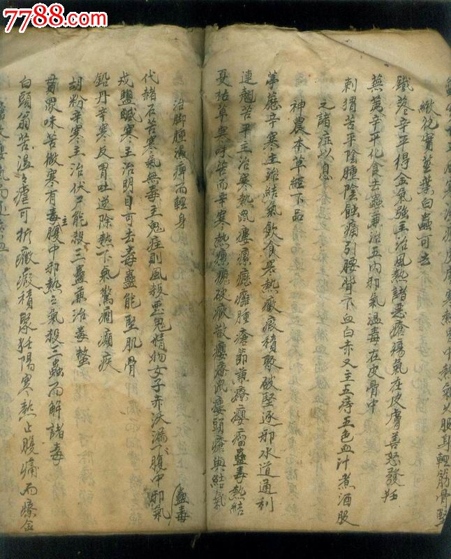民国手抄本:神农本草经上品46页
