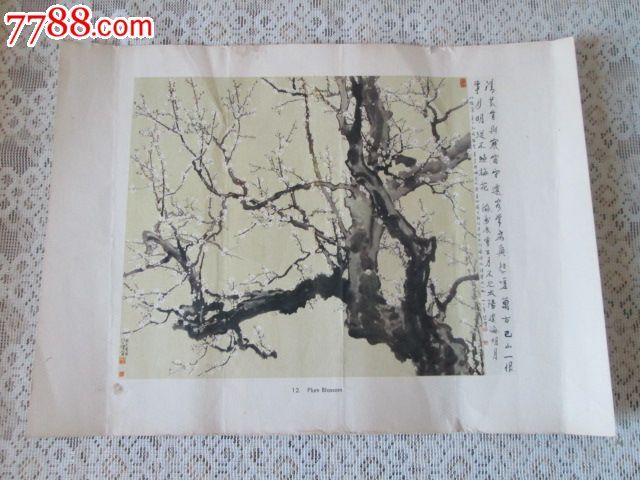 徐悲鸿作--梅花--国画---英文_价格120元_第1张_中国收藏热线