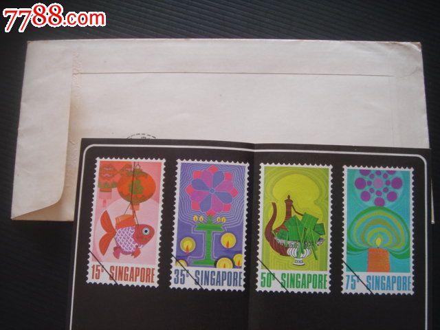 72年新加坡国庆日纪念实寄台湾首日封(附简介