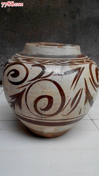 元代黑花罐,转让出售-价格:8900元-se20111190-陶罐