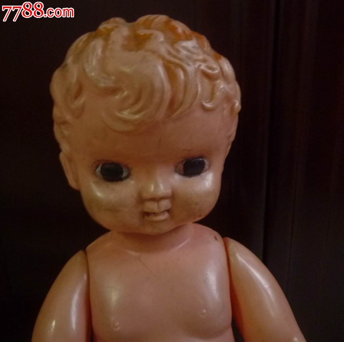 怀旧经典收藏七八十年代老式塑料大男娃娃玩具