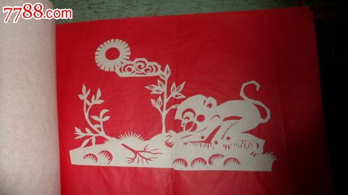剪纸连环画-猴子种果树