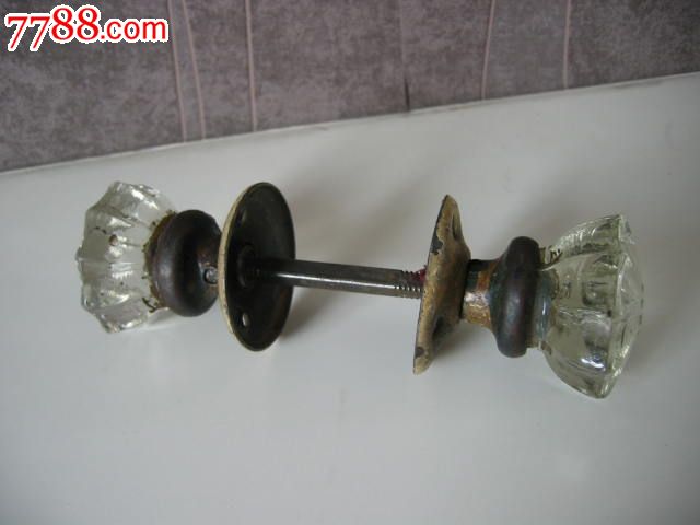 老民国西洋玻璃门拉手-价格:280元-se2056823