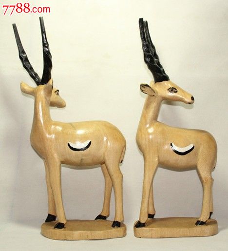 非洲木雕羚羊高20英寸50厘米-价格:600元-se2