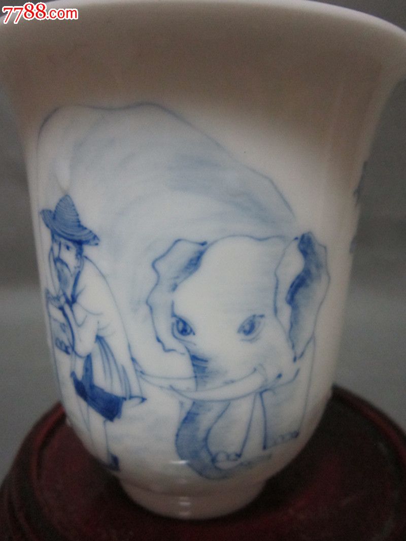 文革瓷器厂货茶器中华美德故事-孝感动天收藏