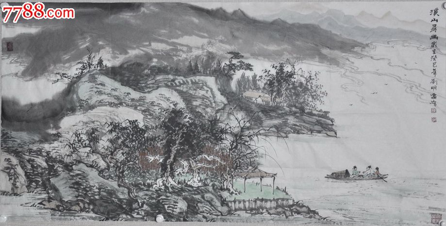 刘明雷-溪山寻幽-价格:50000元-se21114461-山水国画原作-零售-中国