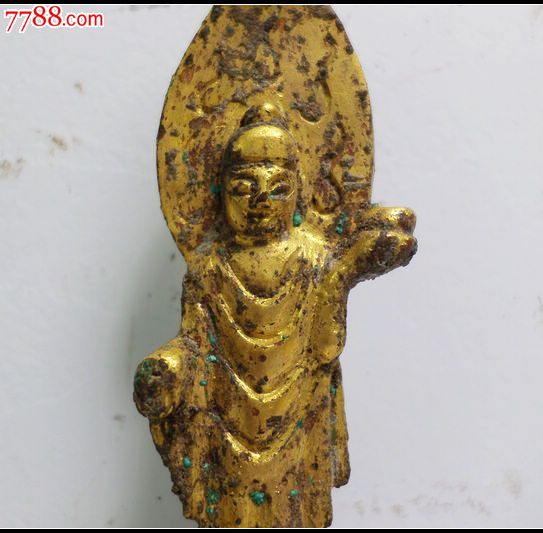 出土唐代铜鎏金板凳佛一尊高9公分_价格元_第3张_7788收藏__中国收藏