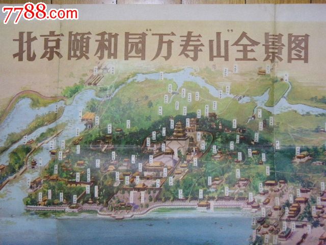 北京颐和园万寿山全景图