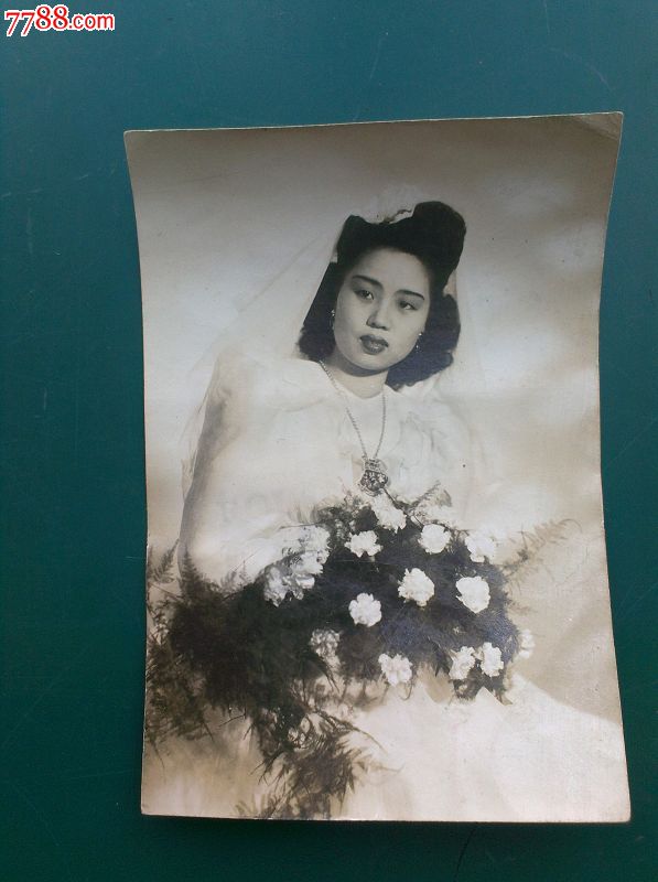 民国样片美女婚纱照(中国v样片艺术),老照片--结诗雅美女朵图片