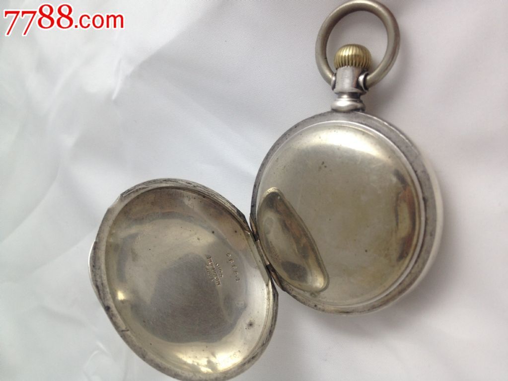 1887年巨无霸elgin朝天摆银怀表(直径58毫米,全