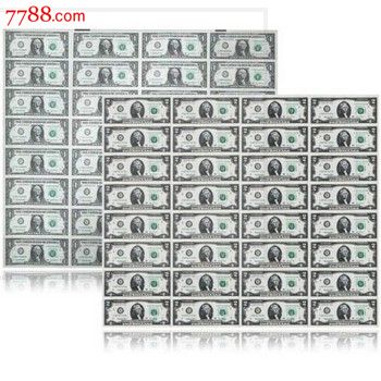 1美元32连体钞美元整版钞-价格:500元-se2157