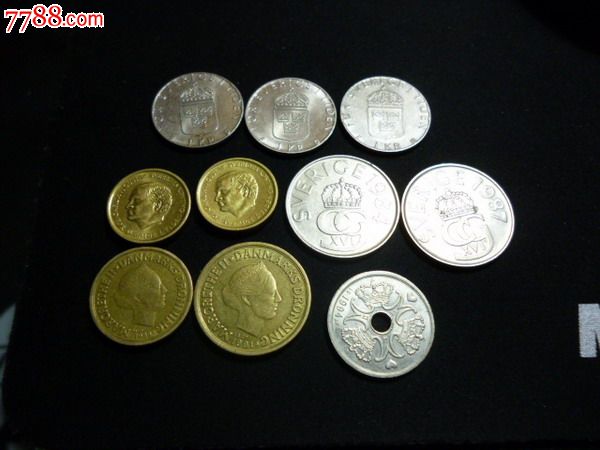 欧洲旅游回来的北欧货币!瑞典和丹麦!面值65元