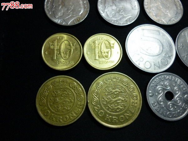 欧洲旅游回来的北欧货币!瑞典和丹麦!面值65元