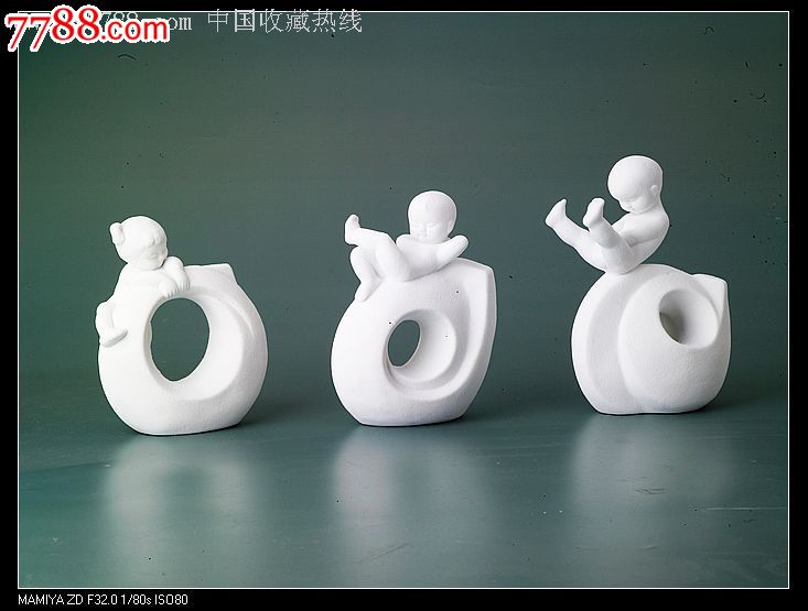 已故中国陶瓷艺术大师作品《三个小淘气》潮州老枫溪美术瓷