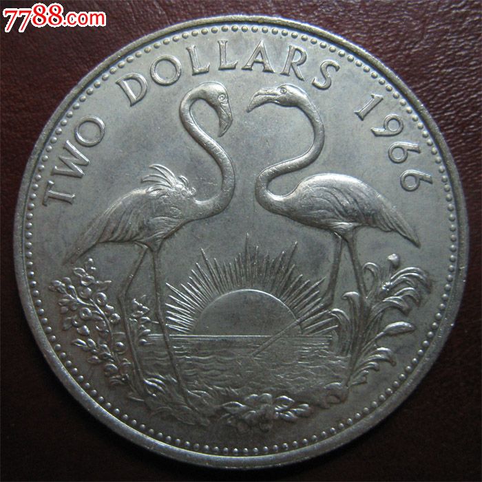巴哈马1966年2元大银币-se21706319