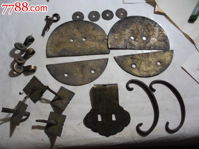 老式箱子铜制品配件一宗【具体件数看图】_铜
