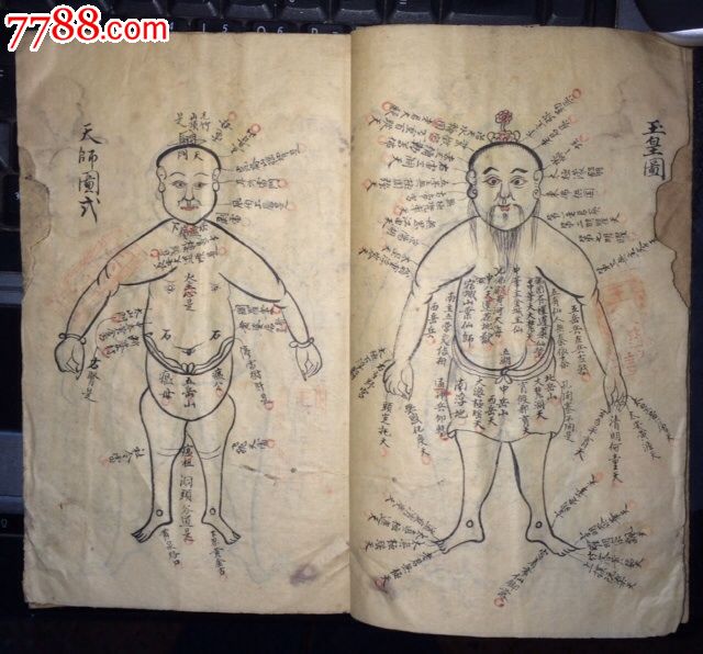 清非常少见的珍贵的多图道教手抄本《瑜伽诸阶终関诀目》一册齐