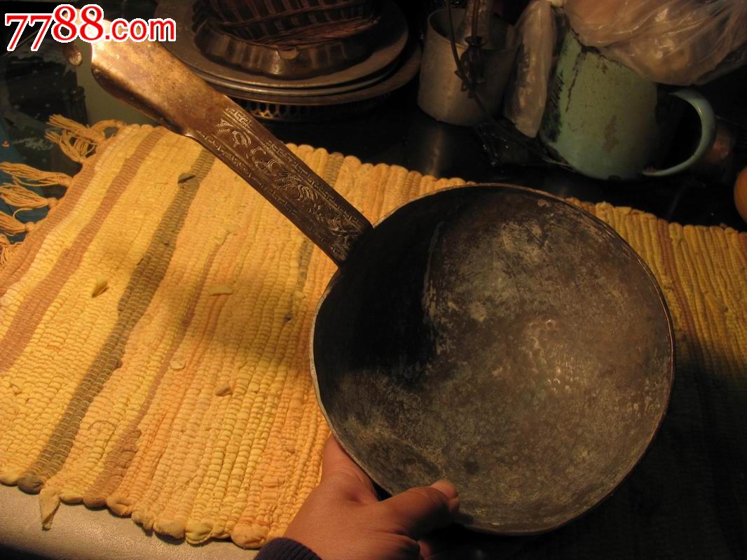 民国时期老字号粮店使用的大铜勺_刀叉勺筷_民国云南往事【中国收藏热线】