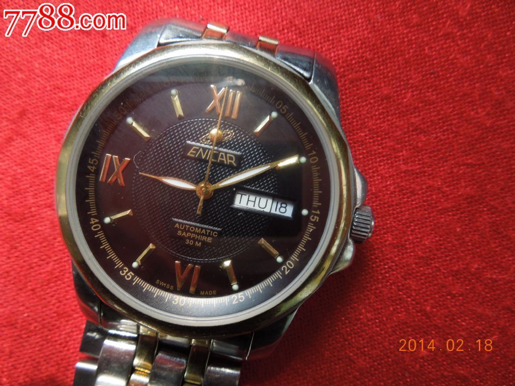 瑞士黑面英纳格双历手表-se22190463