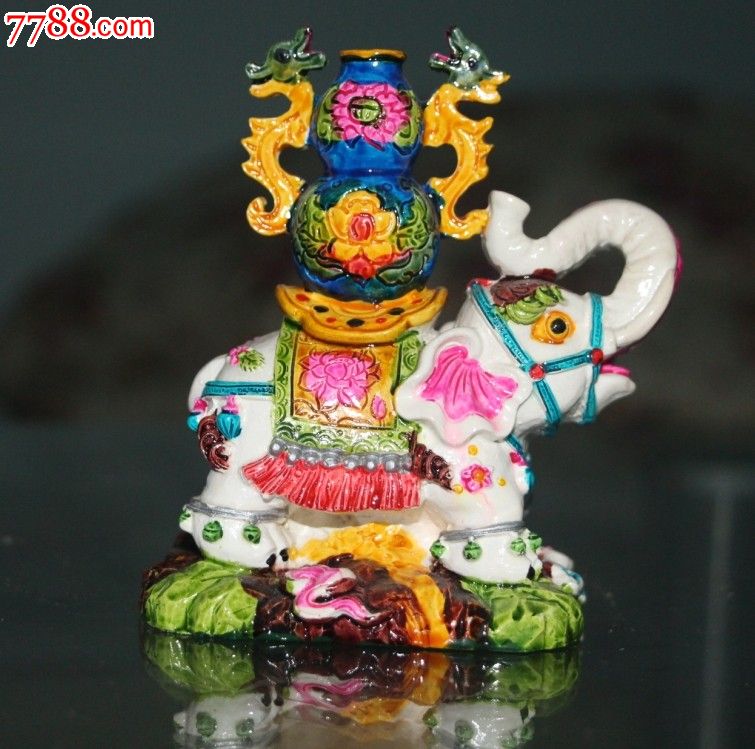 和平象和平象征摆件大像吉祥物幸福好运双龙得福幸福安康五彩缤纷珍藏