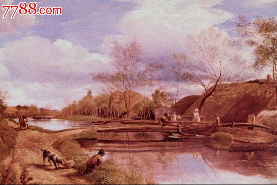 世界名画,欧陆风景,山,水,树,路,高清图片_价格10元【珍藏记忆】_第1