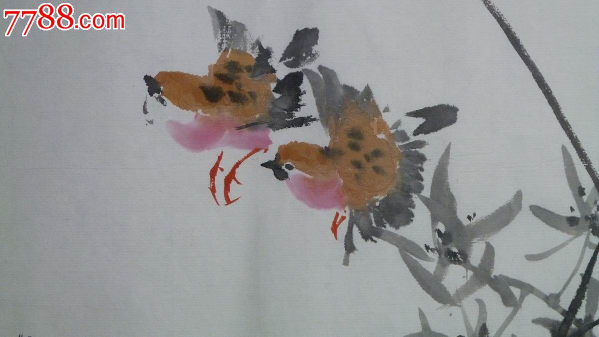 中国画写意花鸟兰草图《春》