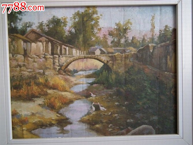 80年代著名油画家王岩风景油画
