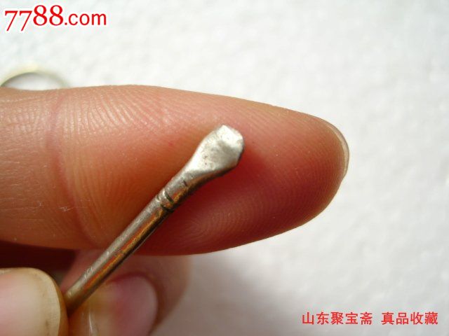 民国挖耳勺银器老银耳勺耳扒带环扣链老物件旧银器老挖耳勺子耳扒民俗收藏-价格:200元-se22618097-银筷\/银勺-零售-中国收藏热线