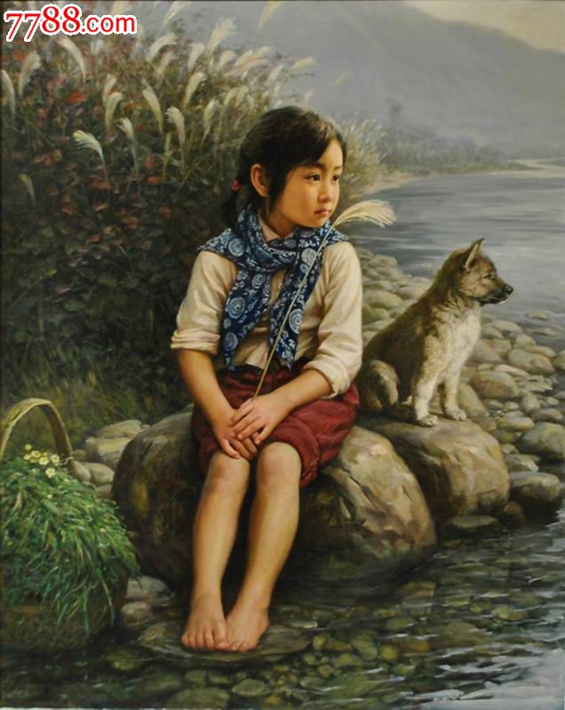 李自健,人性,美,爱,乡村,儿童,少女,油画系列_价格10元_第1张_中国