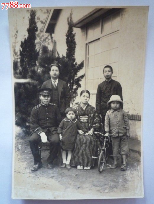 台湾日据时期,警察全家福老照片-价格:150元-s