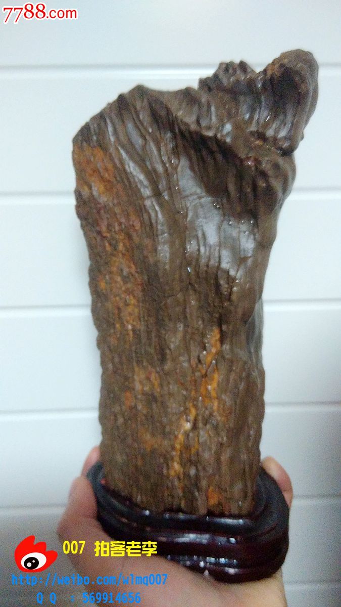 哈密硅化木摆件1,硅化木/木化石,种类不详,新疆,原生观赏石,褐色,50