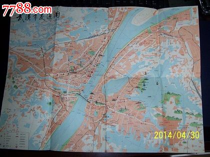 1989年湖北省武汉市旅游交通地图图片