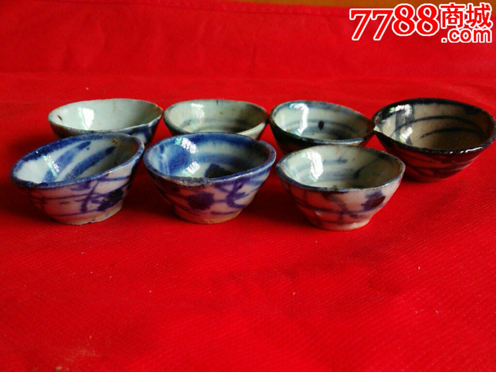 清朝青花小酒杯7只_价格260元【乾坤幻镜】_第1张_中国收藏热线