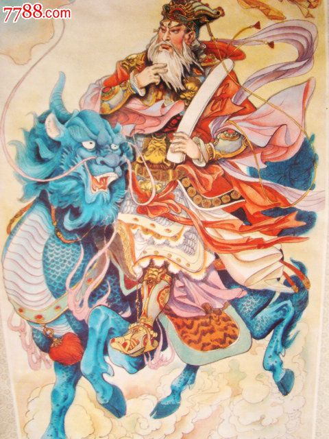 对开《封神演义故事屏》2.3两幅.刘建平绘，天津人民美术出版社-se23664131-7788宣传画