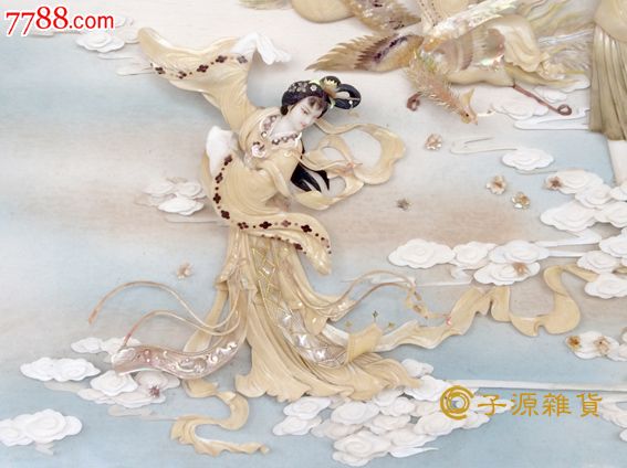 【杨开慧】特大型贝雕画-北海工艺厂1977-贝雕画-se23683144-零售-七