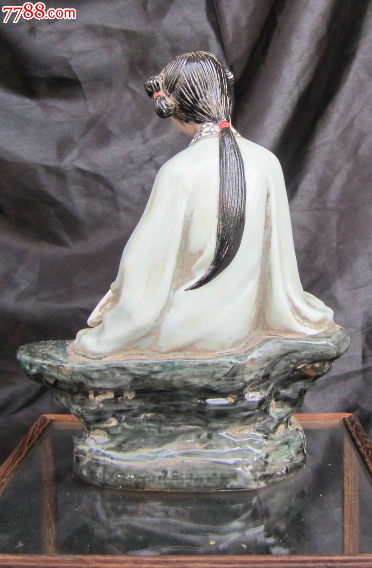 70年代景德镇雕塑瓷厂"美女忧怜"造像