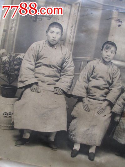清末民国老照片39大幅家庭合影照相馆,女小脚20*14cm品自定
