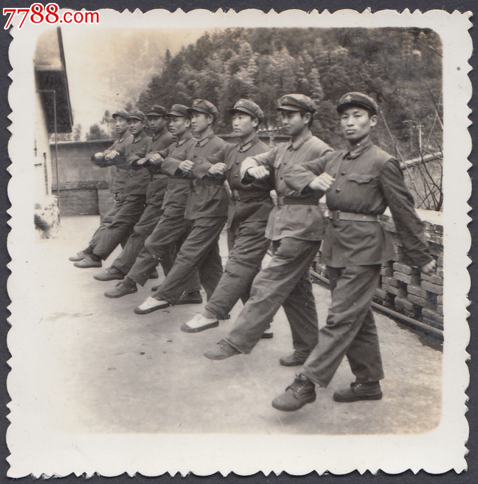 军人训练,正步走,老照片-- 个人照片,老照片,普通
