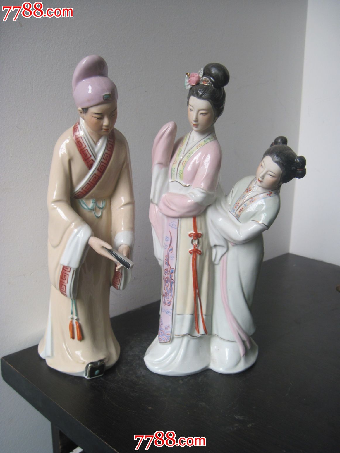 80年代潮州枫溪美术人物陶瓷《西厢记记》包