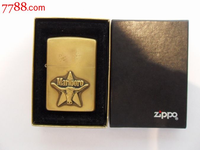 zippo二手好品1992年万宝路经典牛头