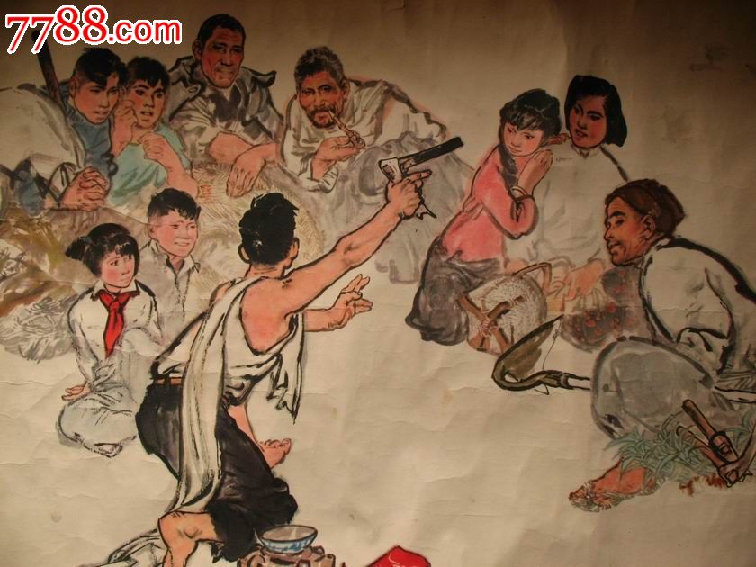 说红书赞英雄,年画\/宣传画,绘画稿印刷,年画,其