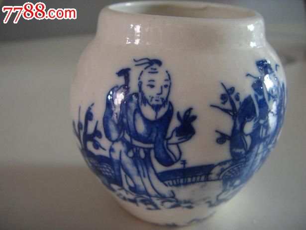 "福*禄*寿"三星青花人物鸟食罐两个_价格140元_第2张_中国收藏热线