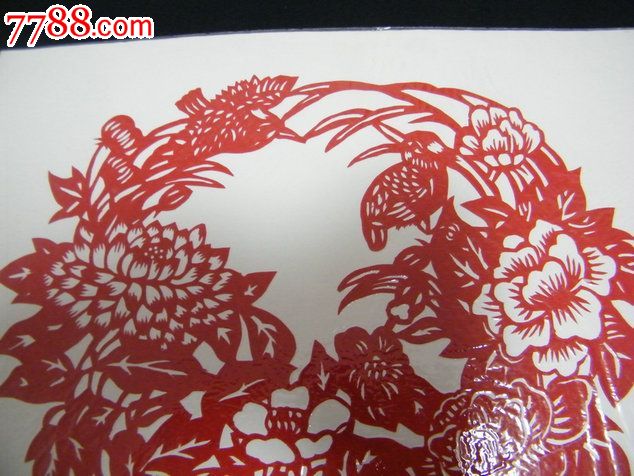花开富贵(精美剪纸)_七七八八旧书网