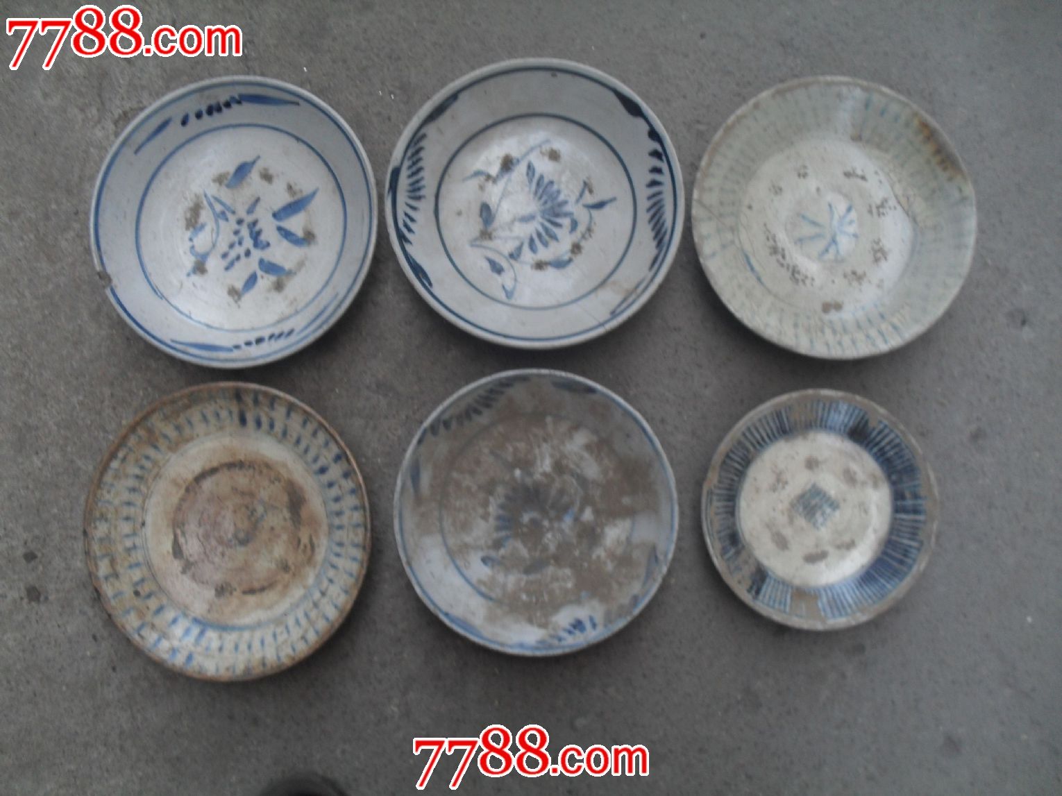 6个青花盘子_价格100元【古旧店铺】_第1张_中国收藏热线