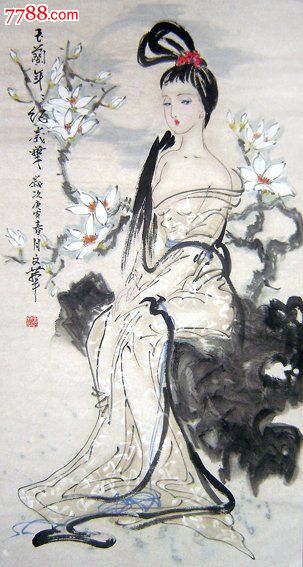 品种 人物国画原作-人物国画原作 属性 仕女画原画,水墨/写意画法