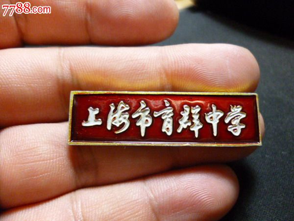 60年代上海市育群中学——红色老师校徽!