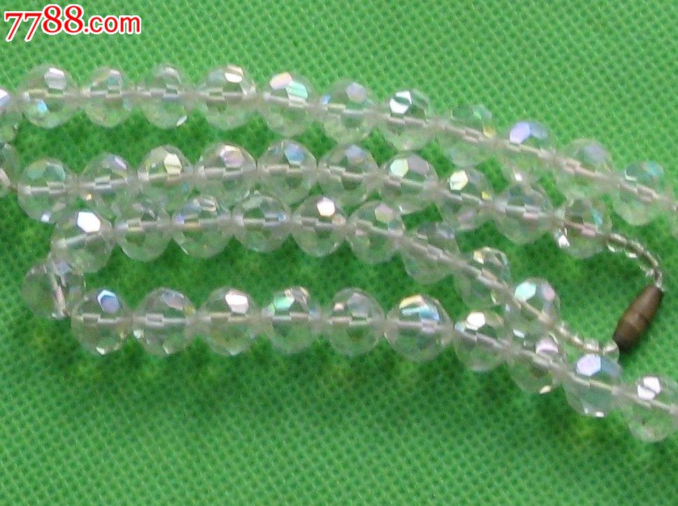 彩色多面天然水晶项链_七七八八饰品