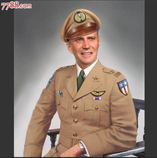 二战抗战美军援华飞虎队纯银小章-价格:1500元