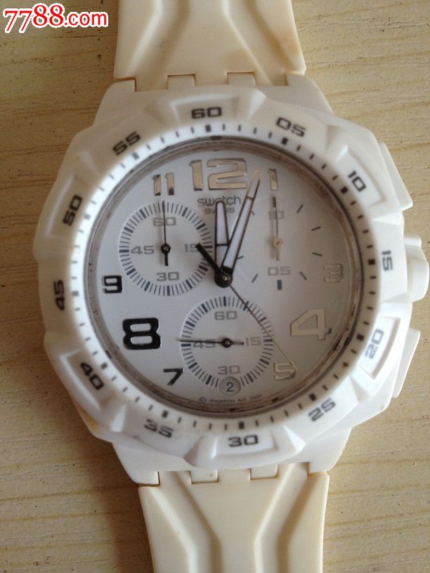 swatch-ag-2007瑞士原装斯沃琪多功能6针带日历手表